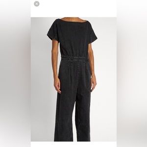 Rachel Comey Women Utila Open-back Denim Jumpsuit In Washed Black Size 8